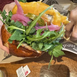 Tuna Salad on Pretzel Bun