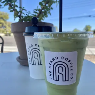 Matcha Latte &amp; Teenage Dream Coffee.