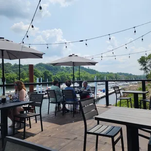 Lunch outside on the deck