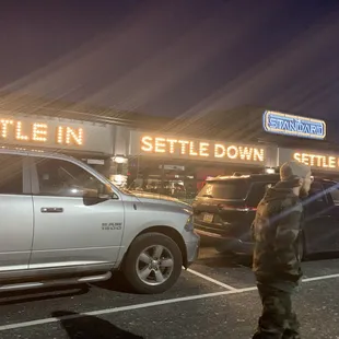 in front. (blurry photo)