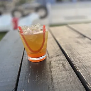 This cocktail had a sour punch straw!