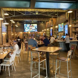 people eating and drinking