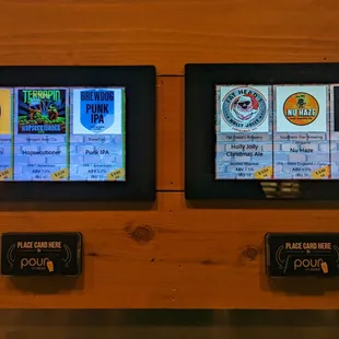 the menus