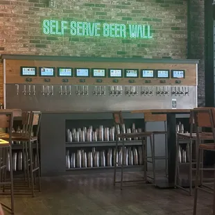 Self serve beer wall