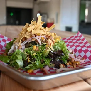 a plate of food on a table
