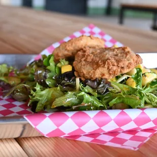 a plate of food on a table