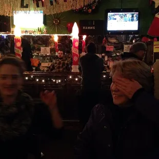 My lady and my ma having a blast at the best dive bar in town.