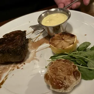 The cook on the steak was perfect - the truffle bernaise took it to the next level