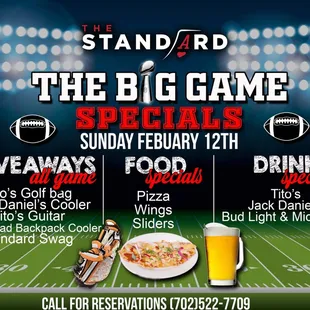 the big game specials