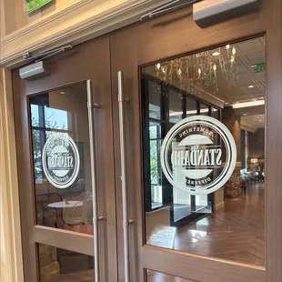 the front door of a restaurant