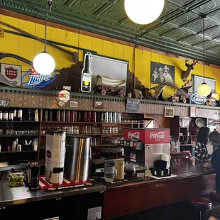 customers at the bar