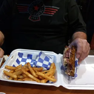 Reuben and fries.