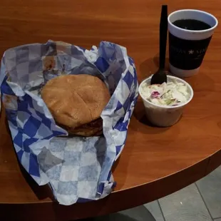 Delicious pulled pork sandwich with coleslaw! My favorite!