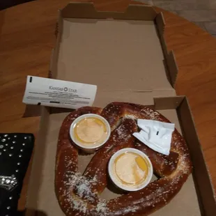 The giant pretzel! $10 worth of deliciousness!