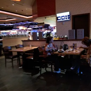 people eating at a restaurant