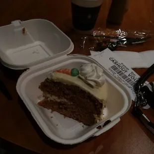 A nice slice of carrot cake to nosh on while waiting for the drawing. I'm out of money. *sigh*