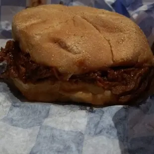 Here's a closeup of the pulled pork.