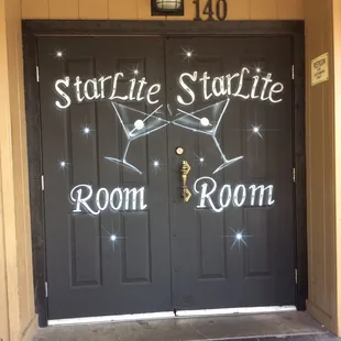 the front door of the building