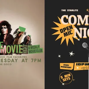 a poster for the comedy night