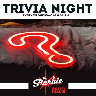 Trivia every Wednesday night at 8pm