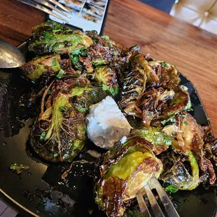 Fried Brussle Sprouts. 10/10. Ask for some ranch or blue cheese.