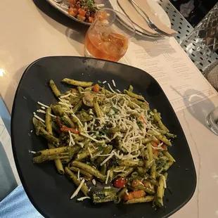 Vegan lentil pasta primaveraw