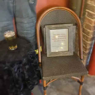 Table in memory of fallen firefighters