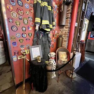 a fireman's uniform and a fireman's coat