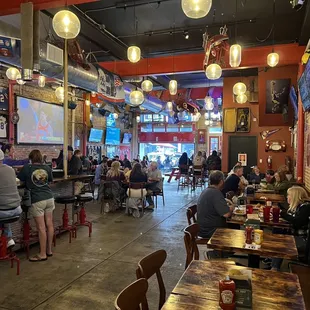 Inside (all kinds of decor going along with the fire station history/theme)