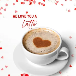 a cup of coffee with a heart on it