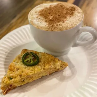 Jalapeño Popper Scone with PepperJack Cheese and Bacon