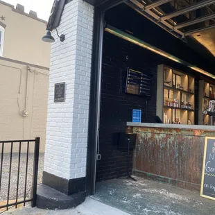 the entrance to the station