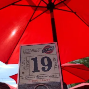 Plenty of umbrellas to shade you, when it's hot out!