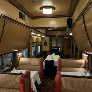 Cool train dinning area