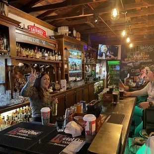 customers at the bar