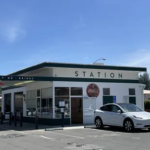 Outside- small parking lot
