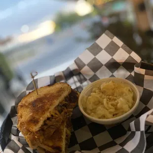 Pulled pork grilled cheese