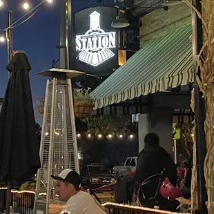 Outside restaurant store front