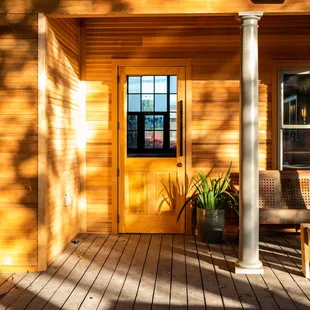 the front porch of a home