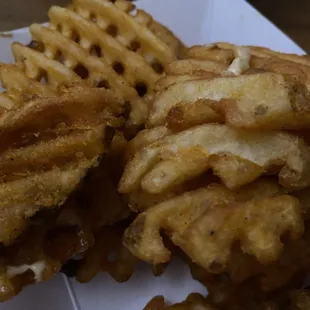 Waffle fries