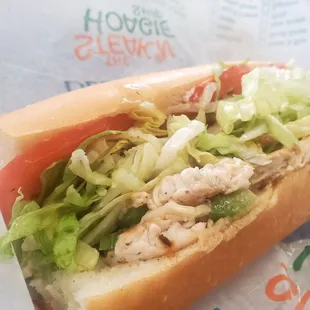 Chicken Steak was HITTIN&apos;.... minus mushrooms that I asked them to hold. .. this sandwich was perfect!