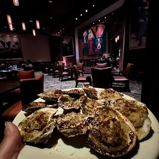 Char grilled oysters