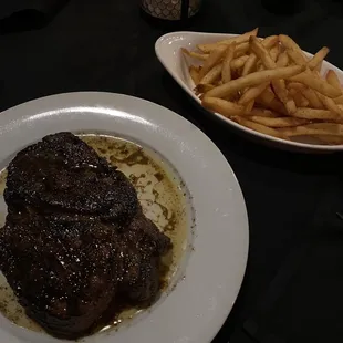 12oz Ribeye and fries