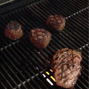 Late night steaKs on the grill!!