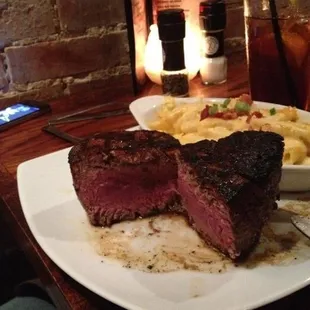 Inside a 19oz Filet, w/ Mac n Cheese!