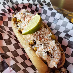 Elote Dog ($6.95)