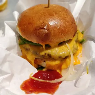 Black beans veggie patty burger