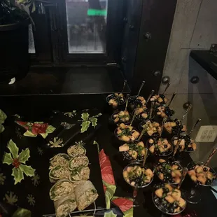 An assortment of food made by Bushwick Grind.