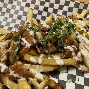 Chicken bacon ranch fries.