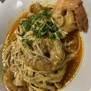 Cajun shrimp Alfredo